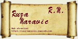 Ruža Maravić vizit kartica